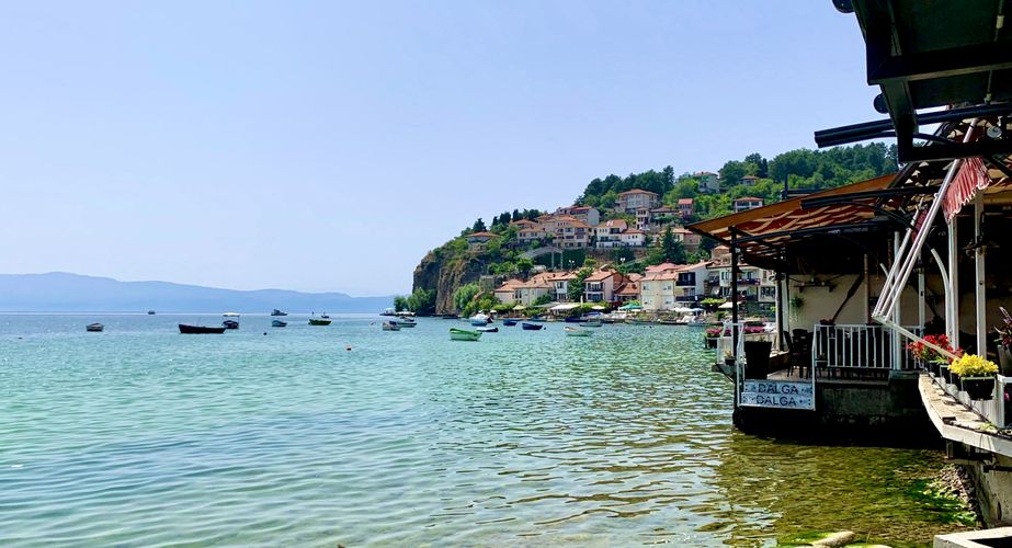 Uitzicht water Balkan Ohrid Uitzicht water Balkan Ohrid